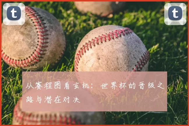 从赛程图看玄机:世界杯的晋级之路与潜在对决